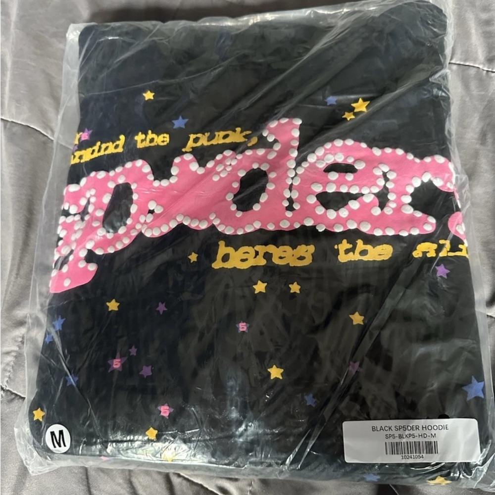 Black and Pink Sp5der hoodie